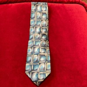 J. Garcia 2007 Blue geometric print 100% Silk tie
